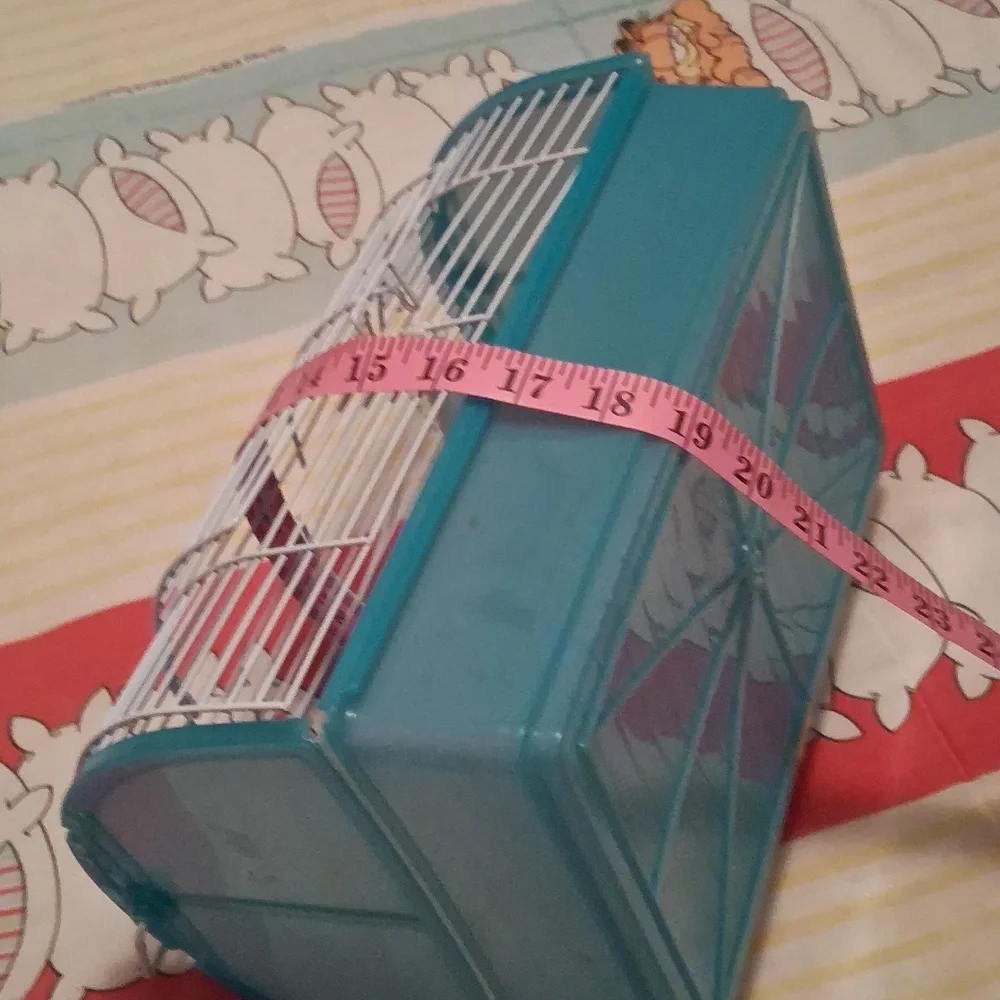 NWOT,Small,Blue & White Bird Cage with White Perch🦋